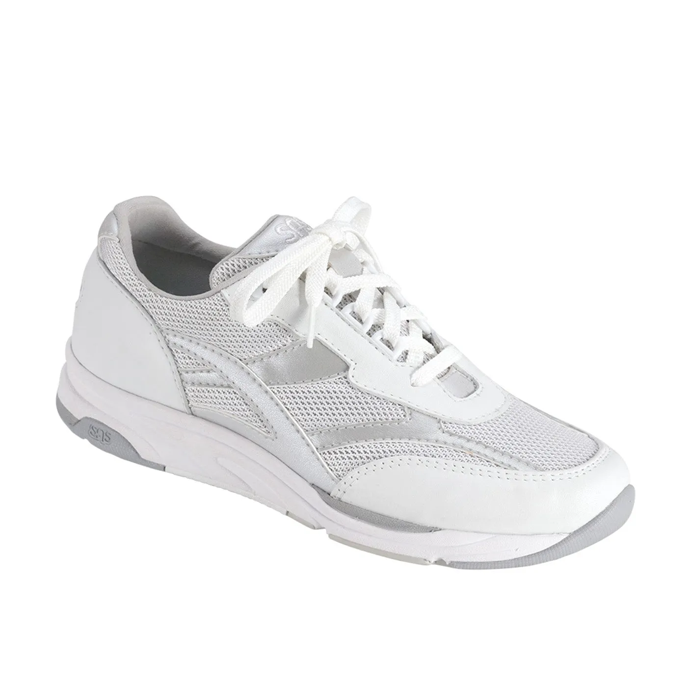 Women's Tour Mesh Lace Up Sneaker Silver Most Durable Trail Shoes