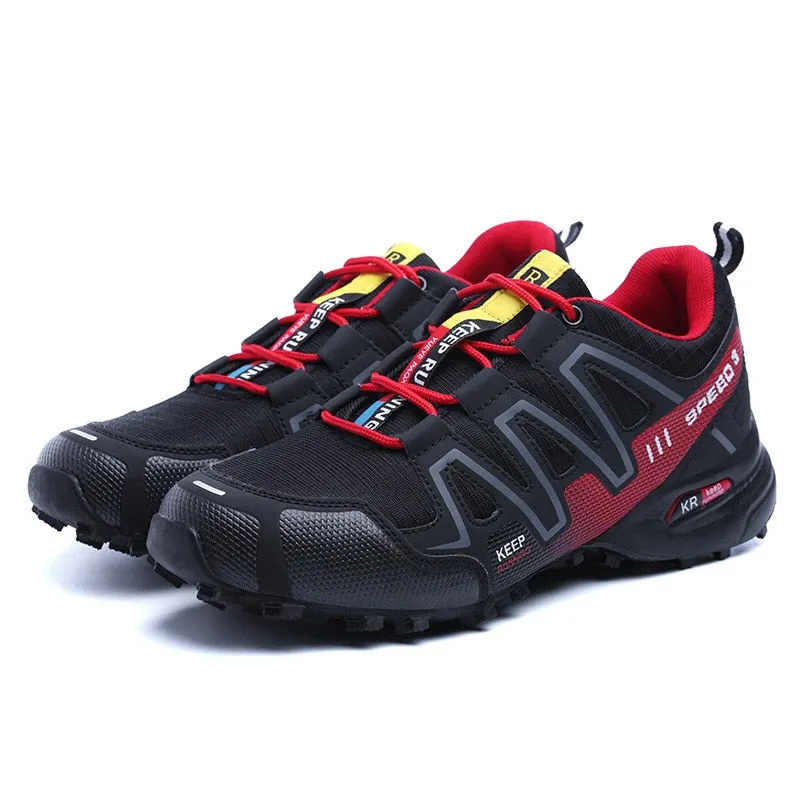 All Leather Hiking Shoes Yeknu Men's Mesh Breathable Running Shoes Fashion Men Outdoor Sports Athletic Walking Sneakers Hiking shoes For Men Large Size 39-47